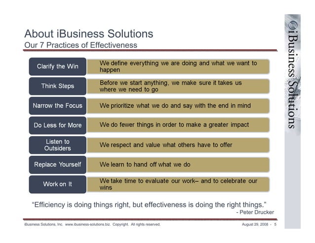 View of Our Company Overview -- iBusiness Solutions | PDF