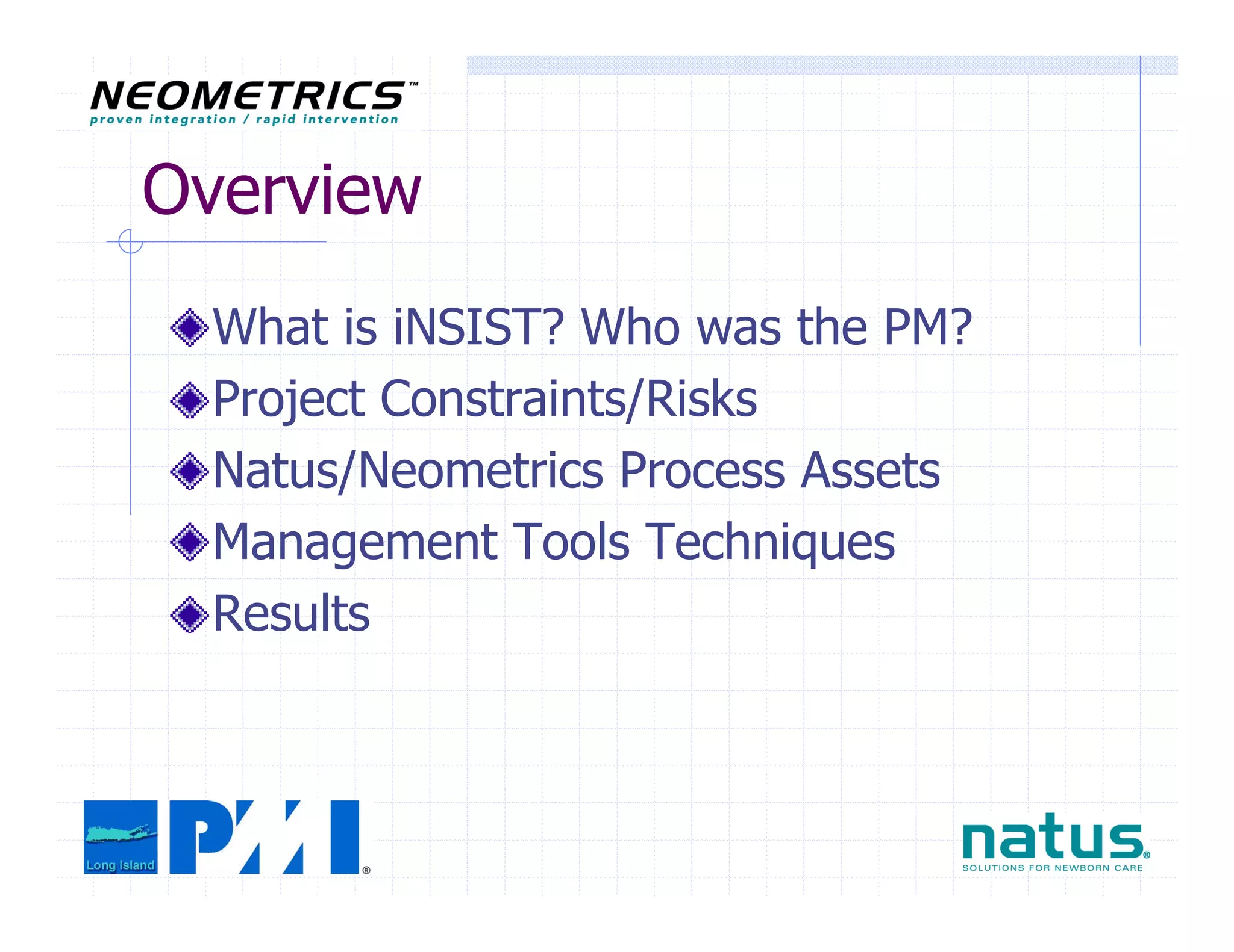 PMILIC Project of the Year 2005