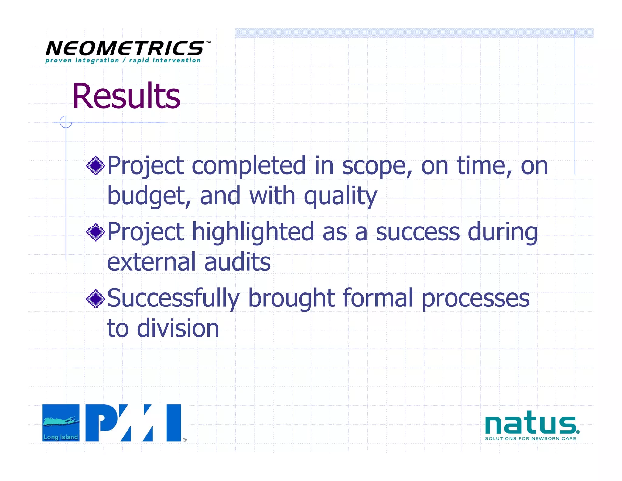 PMILIC Project of the Year 2005