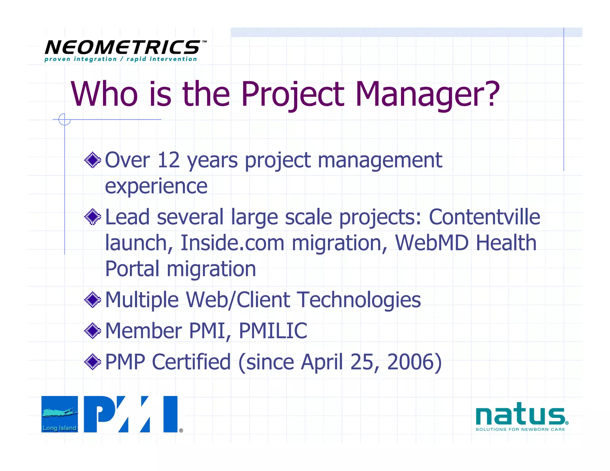PMILIC Project of the Year 2005