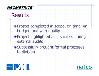 PMILIC Project of the Year 2005