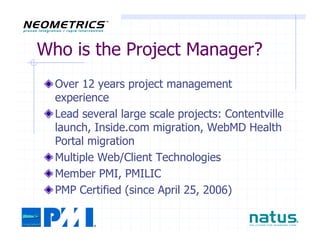 PMILIC Project of the Year 2005