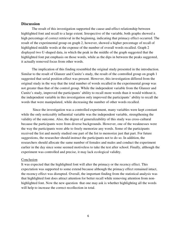 discussion research paper sample