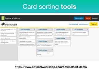 Card sorting tools
https://www.optimalworkshop.com/optimalsort-demo
 
