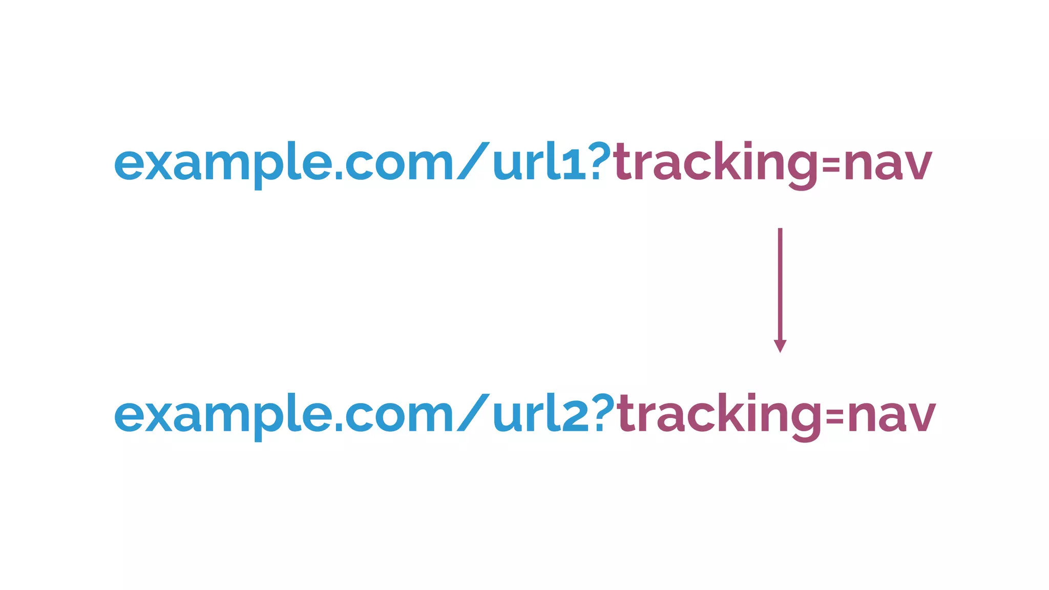 example.com/url1?tracking=nav
example.com/url2?tracking=nav
 