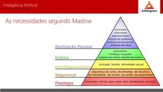 Inteligência Artificial
Prof. Charles Fortes
As necessidades segundo Maslow
 