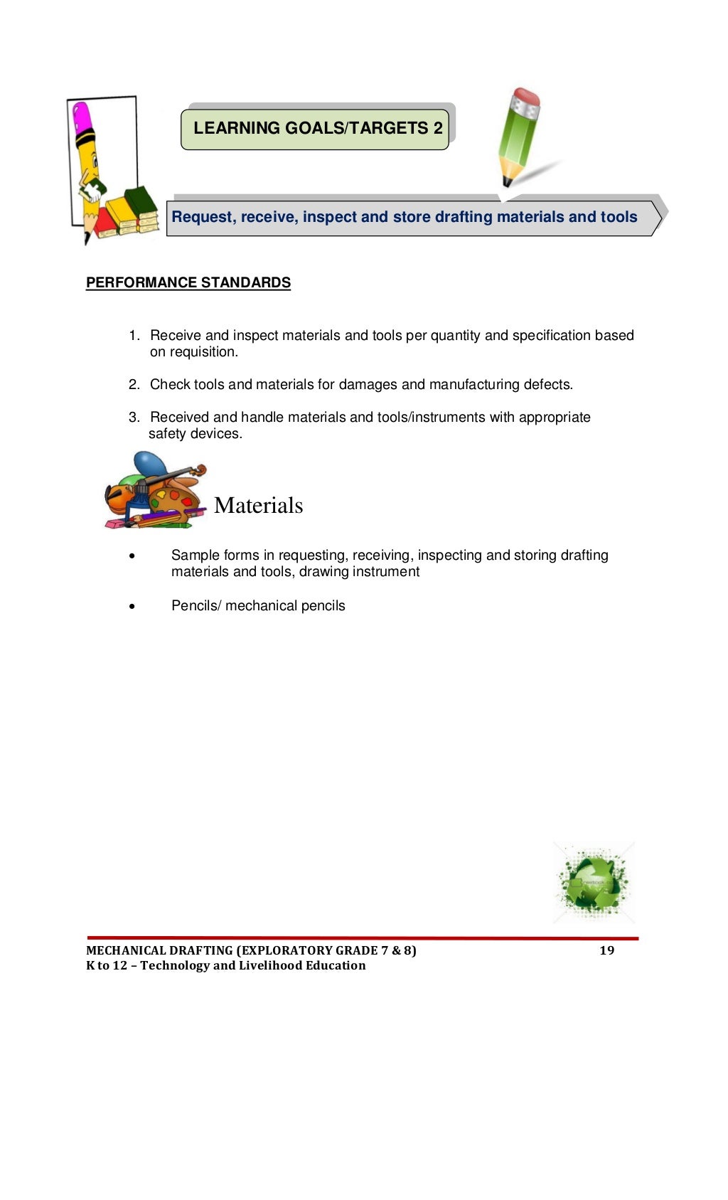 LEARNING MATERIALS GRADE 7 TO 8