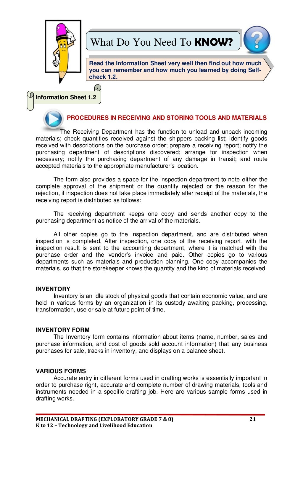 LEARNING MATERIALS GRADE 7 TO 8