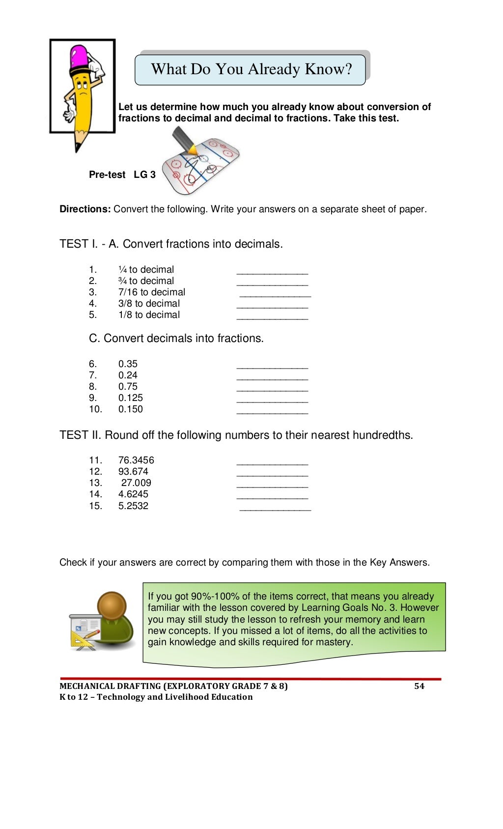 LEARNING MATERIALS GRADE 7 TO 8