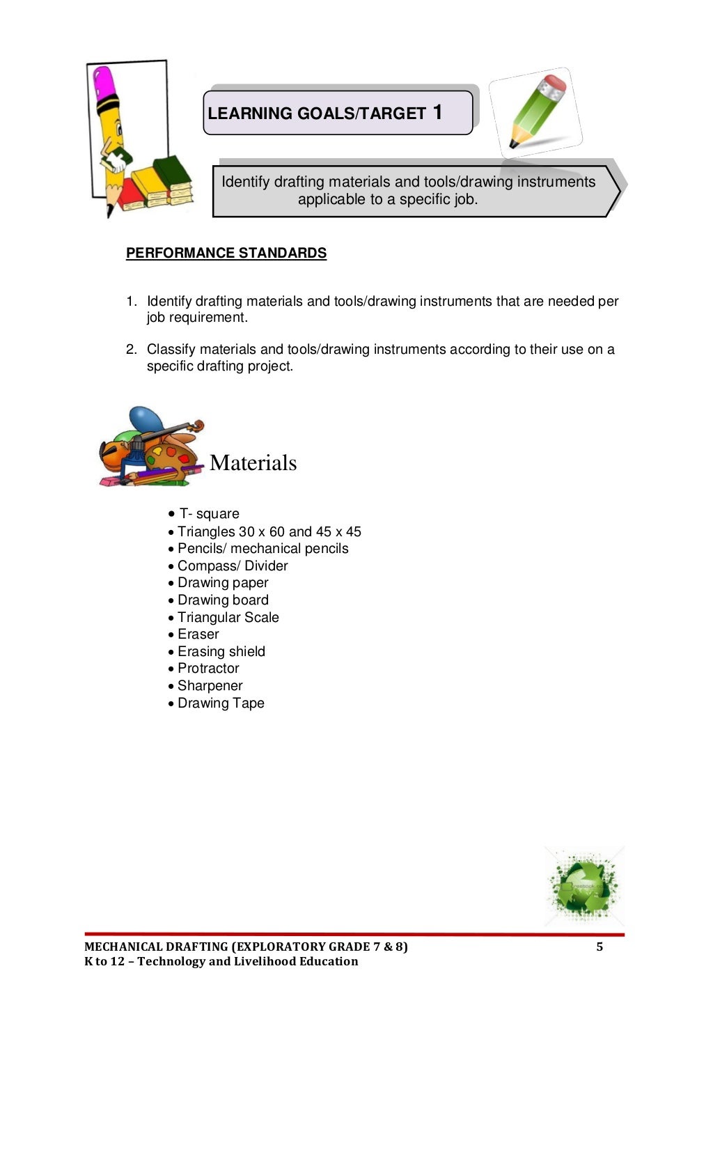 LEARNING MATERIALS GRADE 7 TO 8