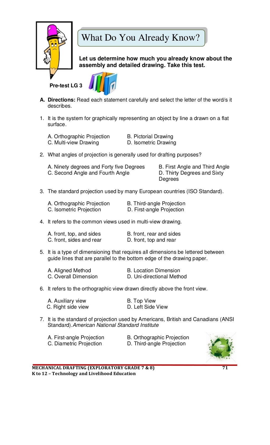 LEARNING MATERIALS GRADE 7 TO 8