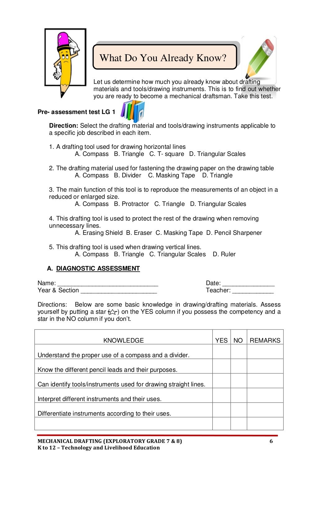 LEARNING MATERIALS GRADE 7 TO 8
