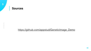 SOURCES
13
36
https://github.com/appstud/GeneticImage_Demo
Sources
 