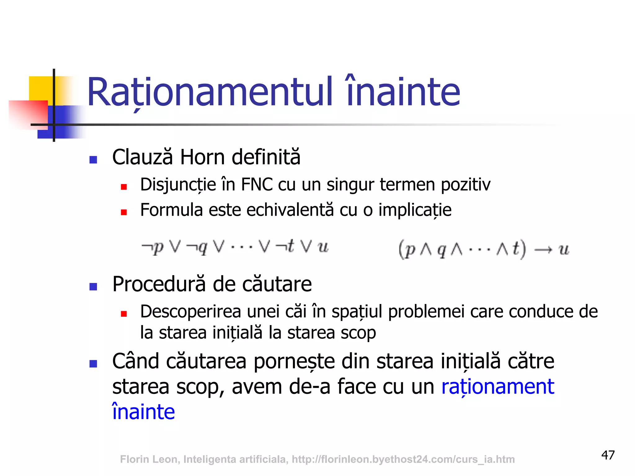 Metode de inferenta in logica propozitionala si predicativa | PDF