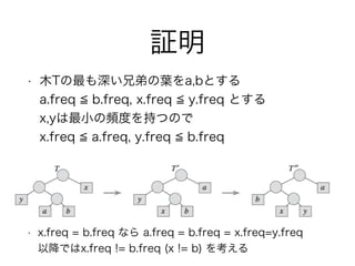 ^
? ľTֵܤ~a,bȤ?
a.freq b.freq, x.freq y.freq Ȥ?
x,yСlȤ֤ĤΤ?
x.freq a.freq, y.freq b.freq
? x.freq = b.freq ʤ a.freq = b.freq = x.freq=y.freq?
ԽǤx.freq != b.freq (x != b) 򿼤
 