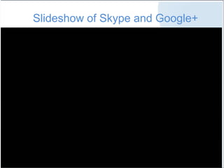 Slideshow of Skype and Google+
 