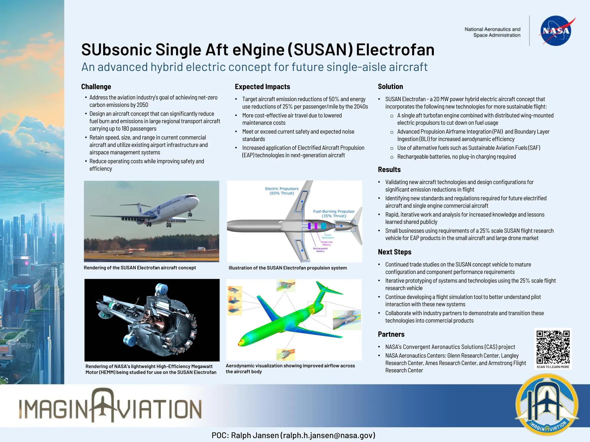 NASA SUbsonic Single Aft eNgine (SUSAN) Electrofan An advanced hybrid