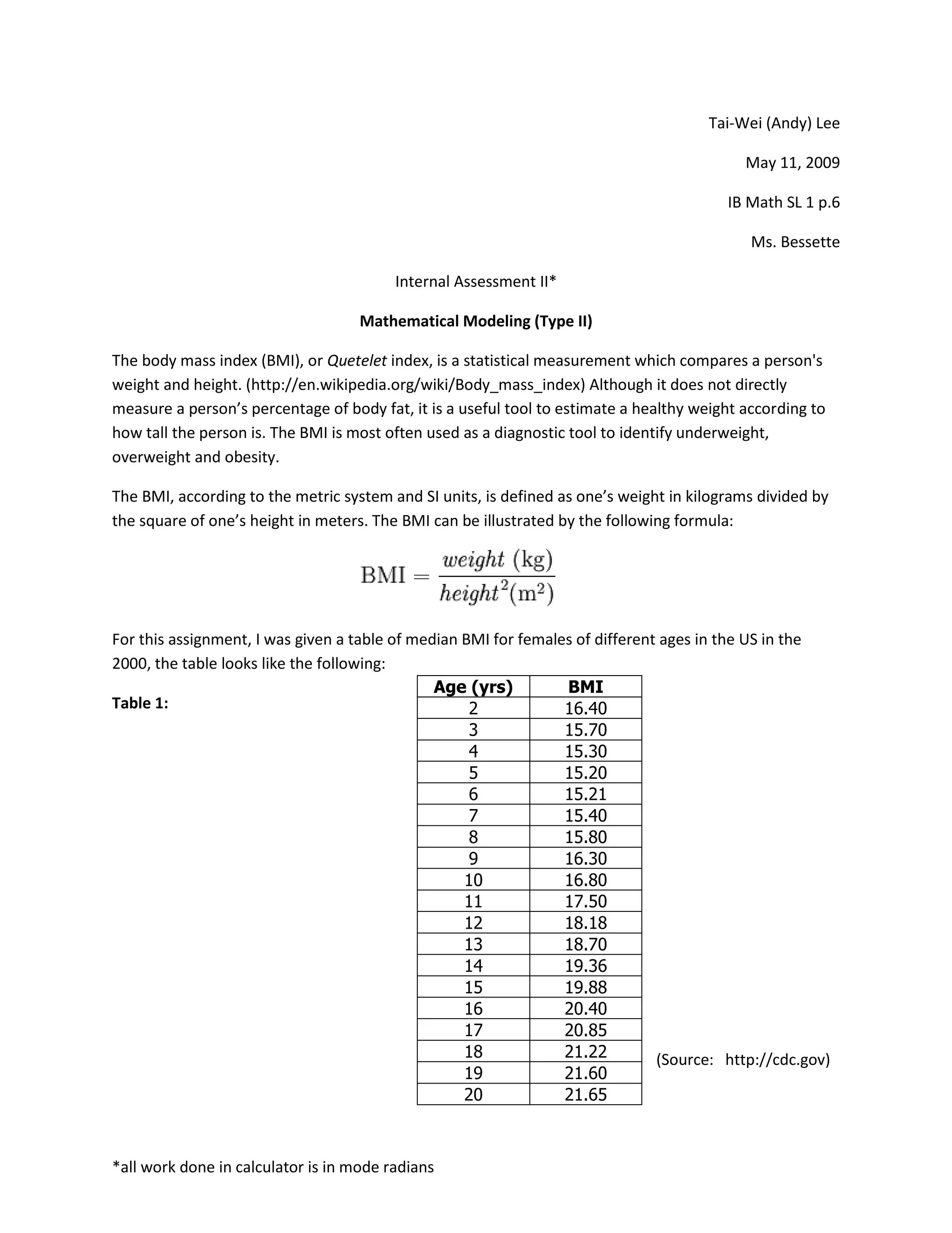 Ia 2 Modeling | DOCX