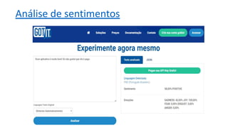 Análise de sentimentos
 