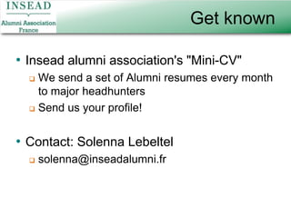 Insead Career LinkJob Postings from and for the alumni community