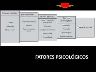 FATORES PSICOLÓGICOS
 