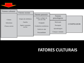 FATORES CULTURAIS
 