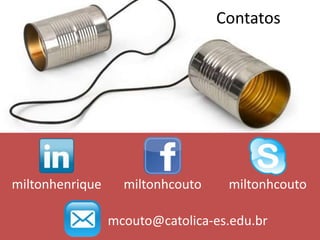 miltonhcoutomiltonhenrique miltonhcouto
mcouto@catolica-es.edu.br
Contatos
 