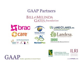 Gender, Agriculture and Assets Project: A model for research and capacity building