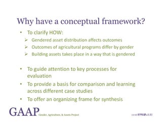 Gender, Agriculture and Assets Project: A model for research and capacity building