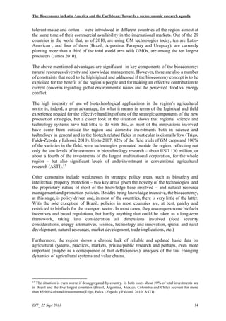 The Bioeconomy in Latin America and the Caribbean: Towards a socioeconomic research agenda