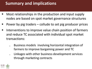 Governance structures in smallholder pig value chains in Uganda: Constraints and opportunities for upgrading