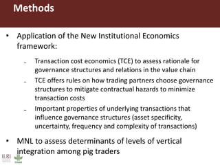 Governance structures in smallholder pig value chains in Uganda: Constraints and opportunities for upgrading