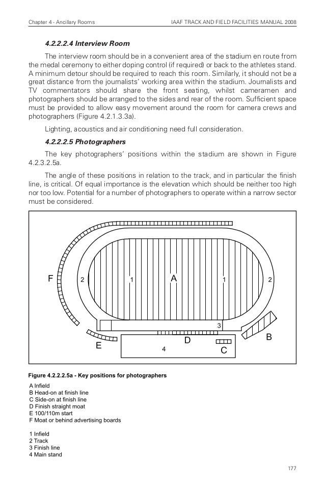 Iaaf track and field facilities manual 2008 edition chapters 48