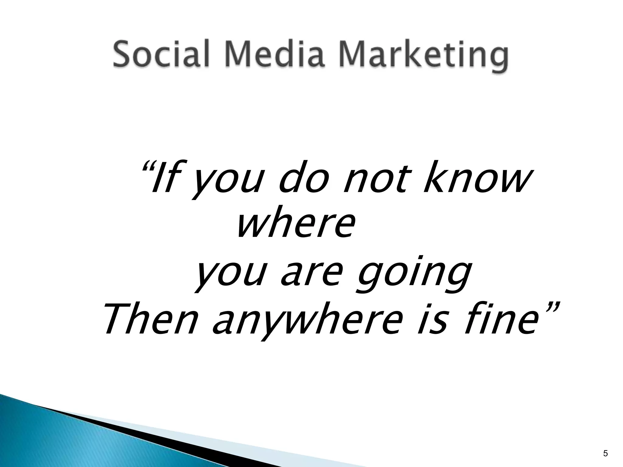 “If you do not know
       where
     you are going
Then anywhere is fine”

                         5
 