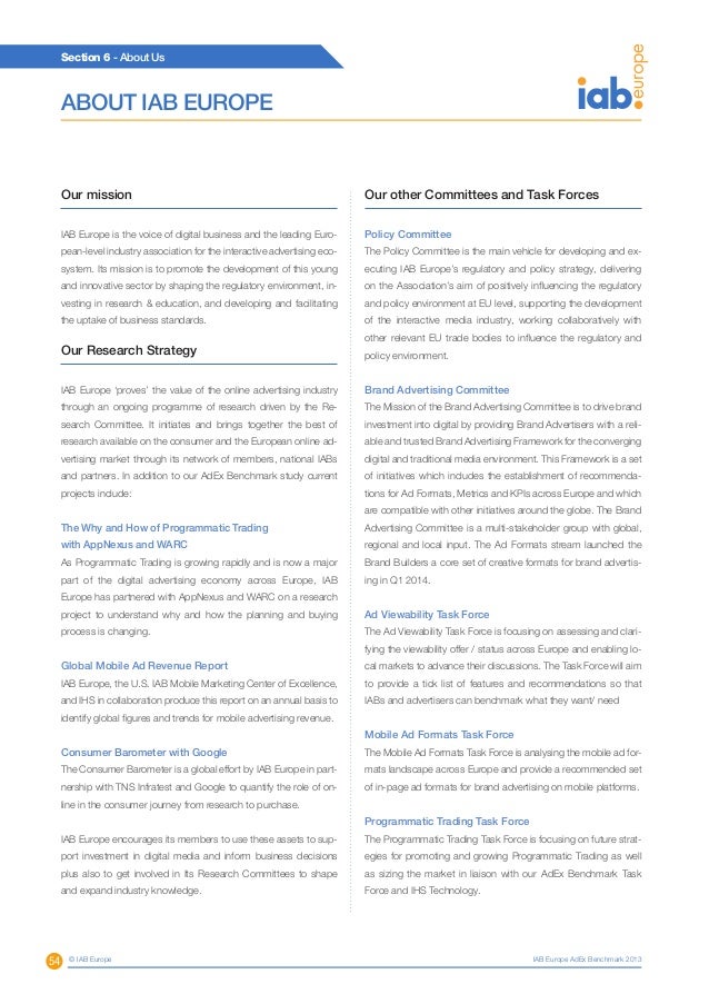 Informe Adex Benchmark 13 De Iab Europe Sobre La Publicidad Digital