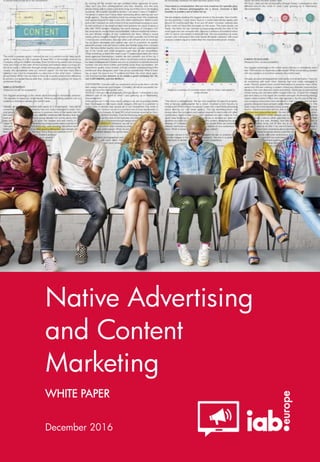 WHITE PAPER
Native Advertising
and Content
Marketing
December 2016
 