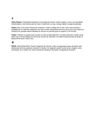 Glossario de Metricas e Midias Interativas