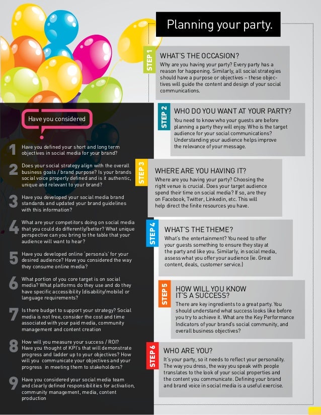 How To Throw a Social Media Party! Infographic