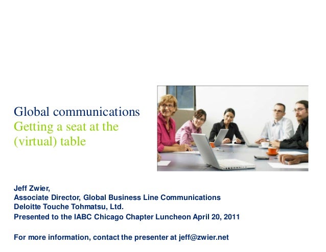 Employee Communications and Going Global: How to Get a Seat at the (V…