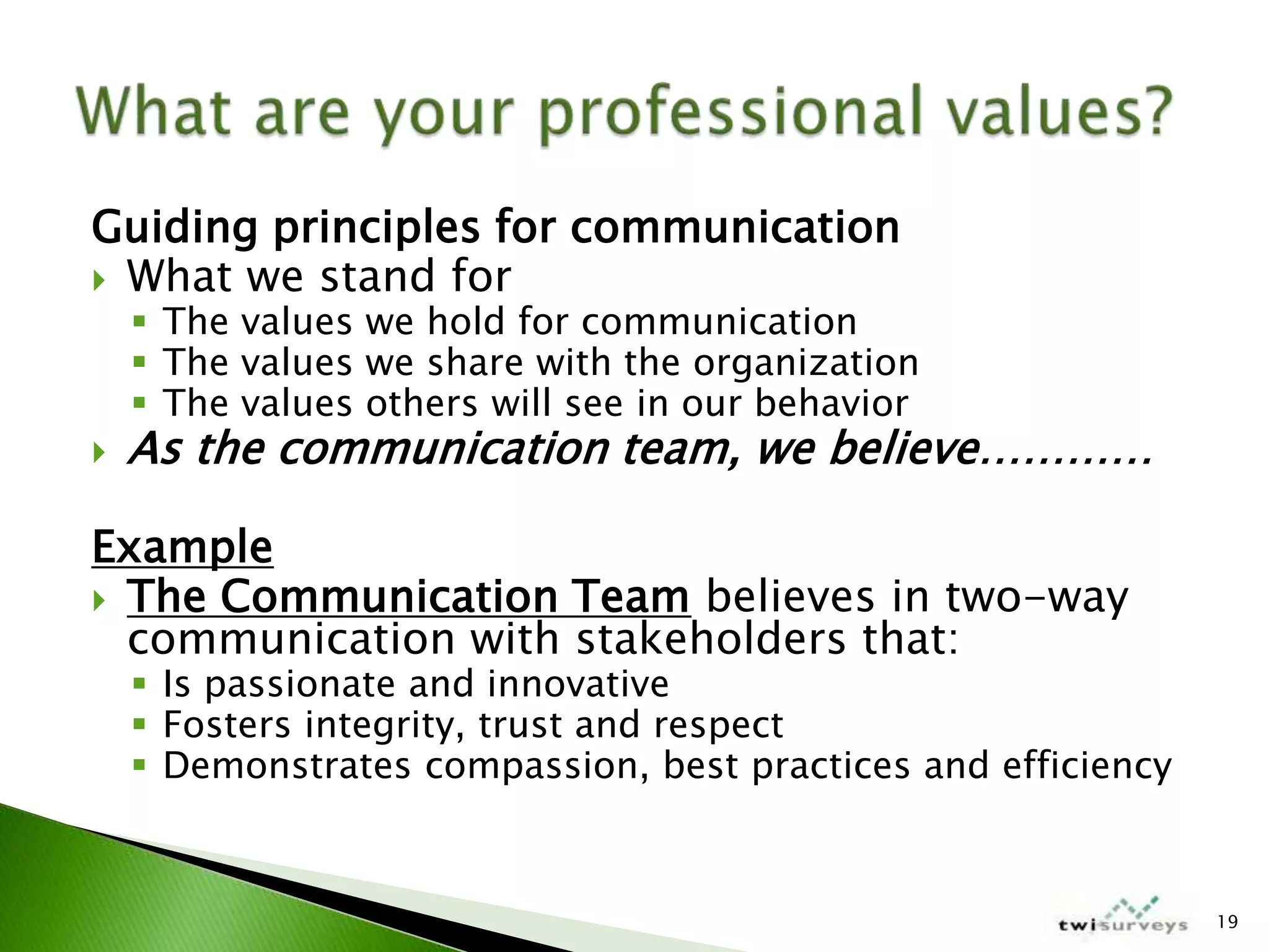 IABC Colorado Measurement Workshop March 2009