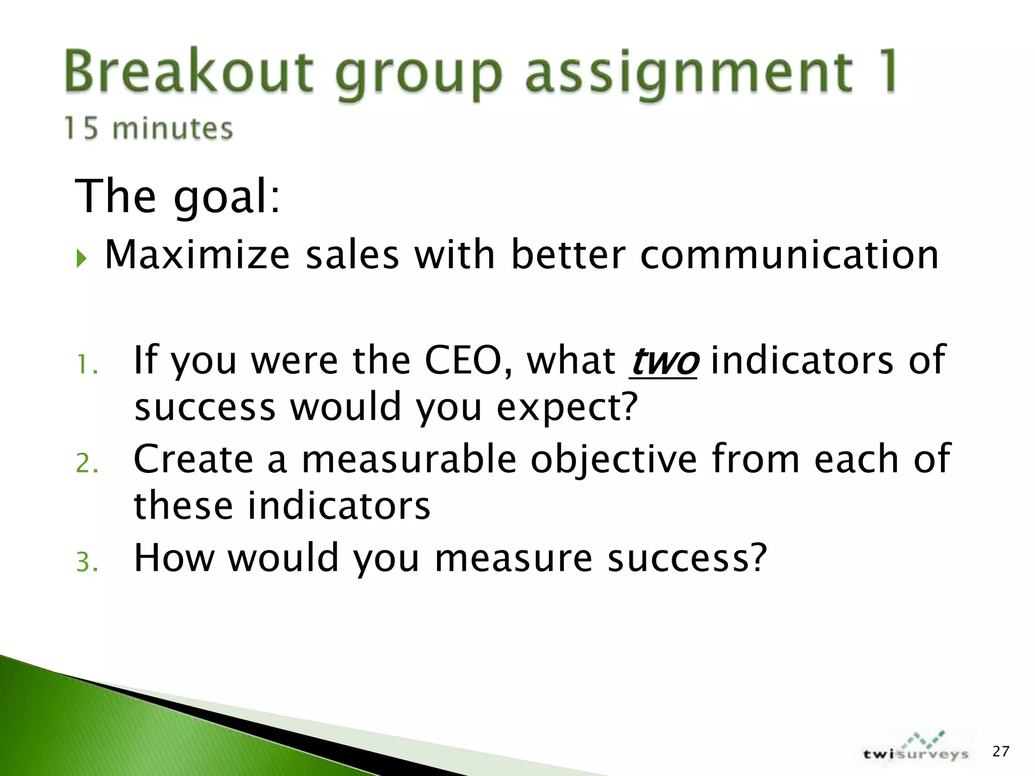 IABC Colorado Measurement Workshop March 2009