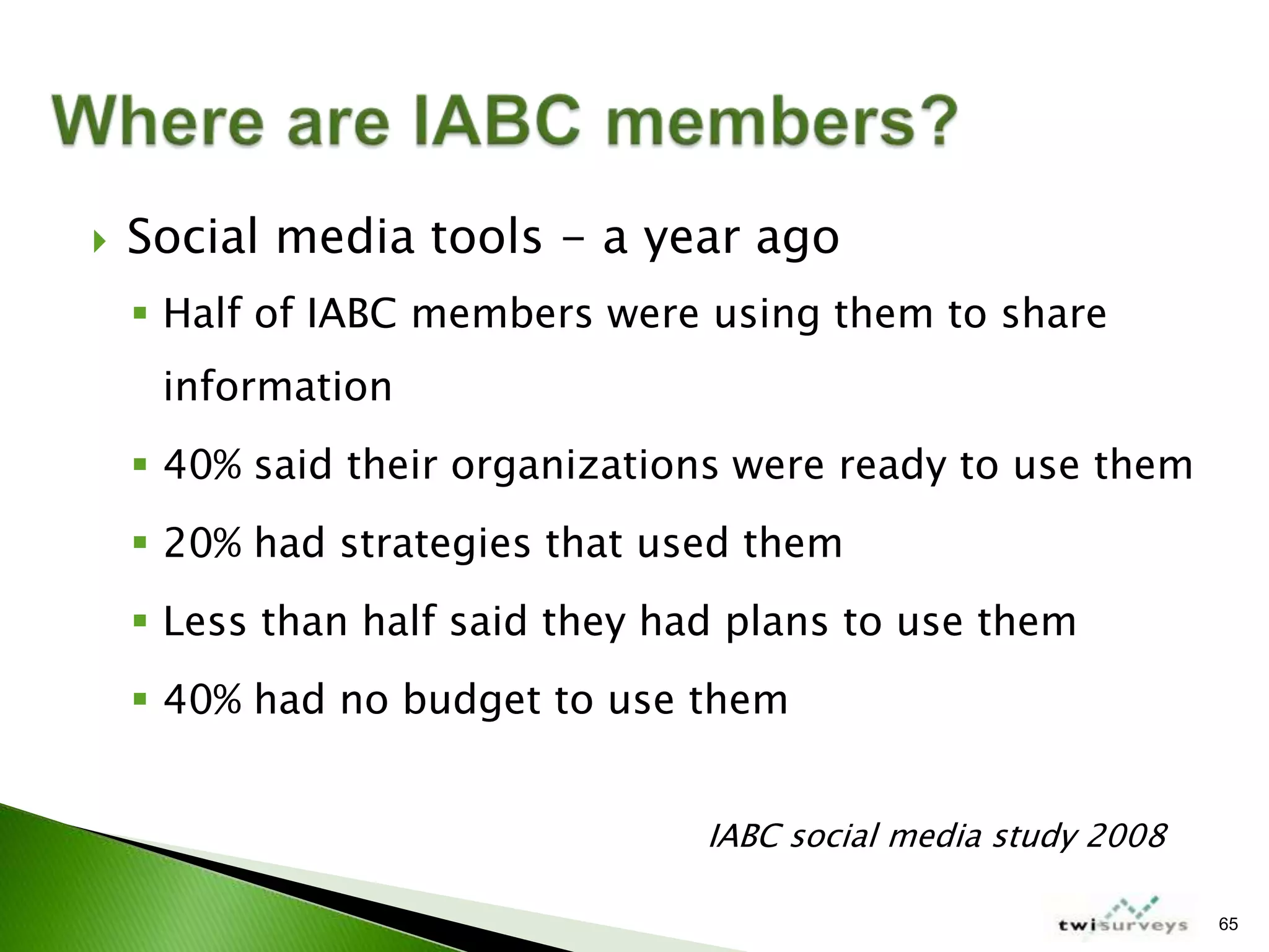IABC Colorado Measurement Workshop March 2009