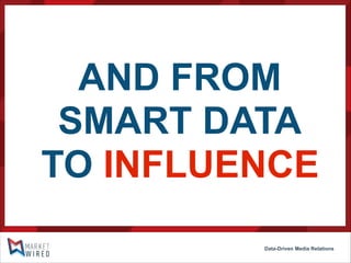 AND FROM
SMART DATA
TO INFLUENCE
Data-Driven Media Relations

 