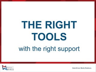 THE RIGHT
TOOLS
with the right support
Data-Driven Media Relations

 