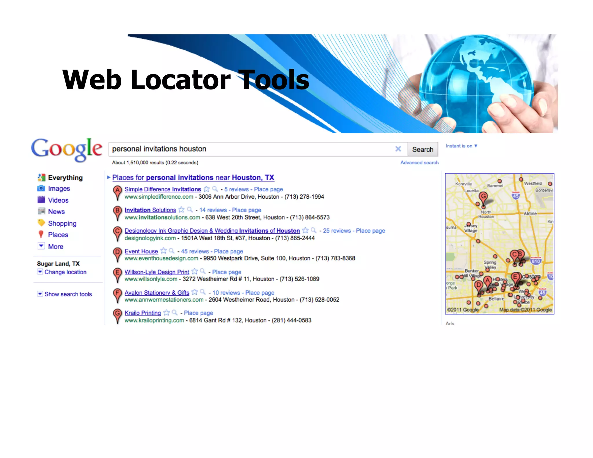 Web Locator Tools
 