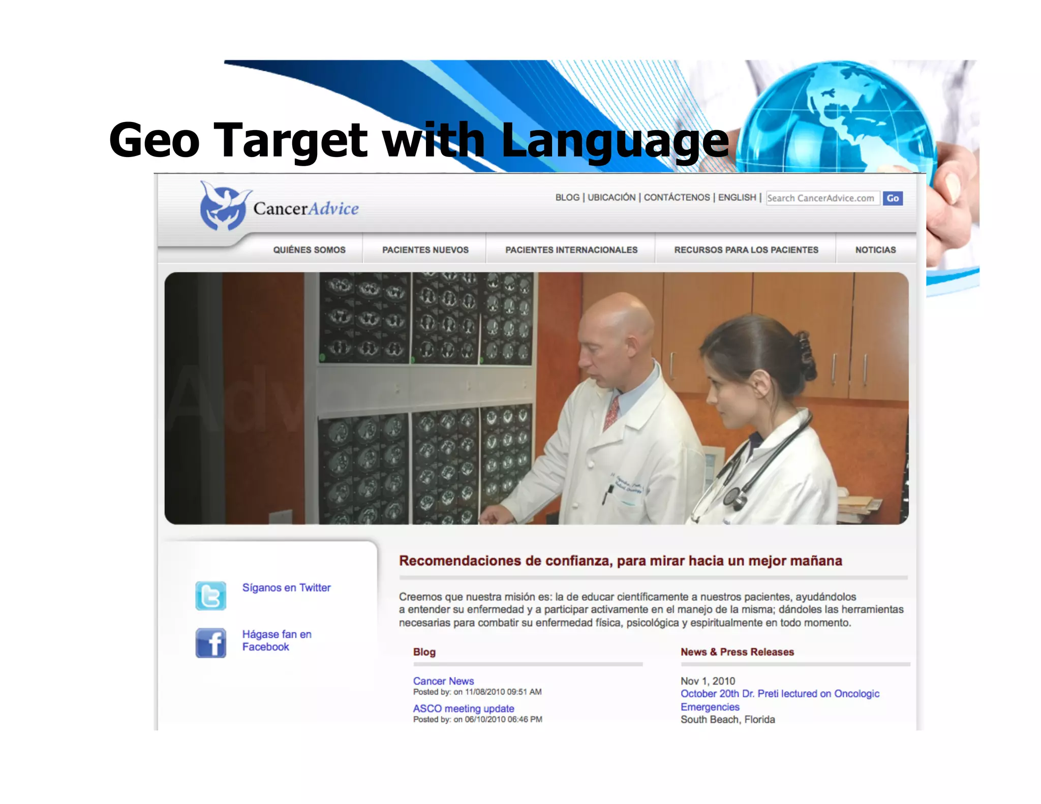 Geo Target with Language
 