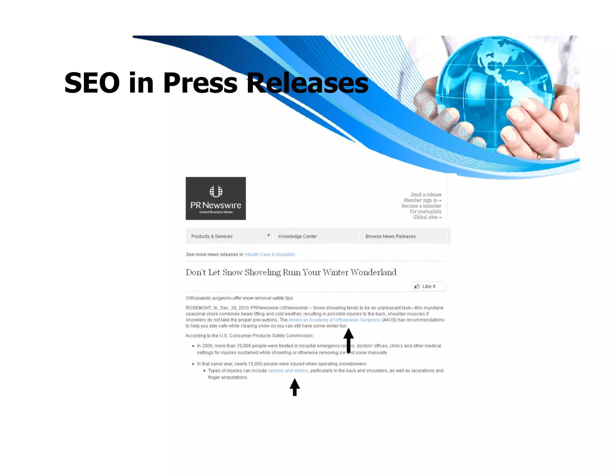 SEO in Press Releases
 