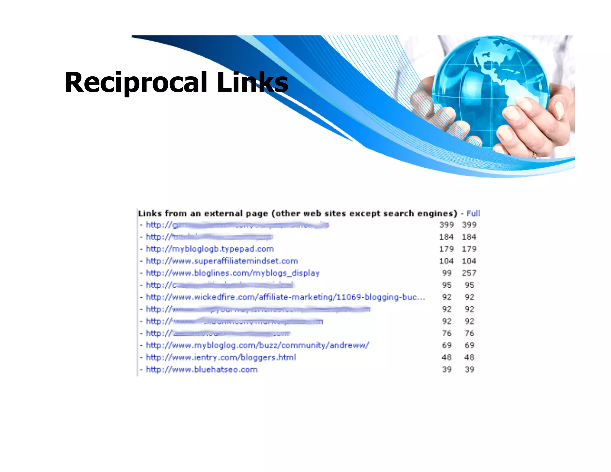 Reciprocal Links
 