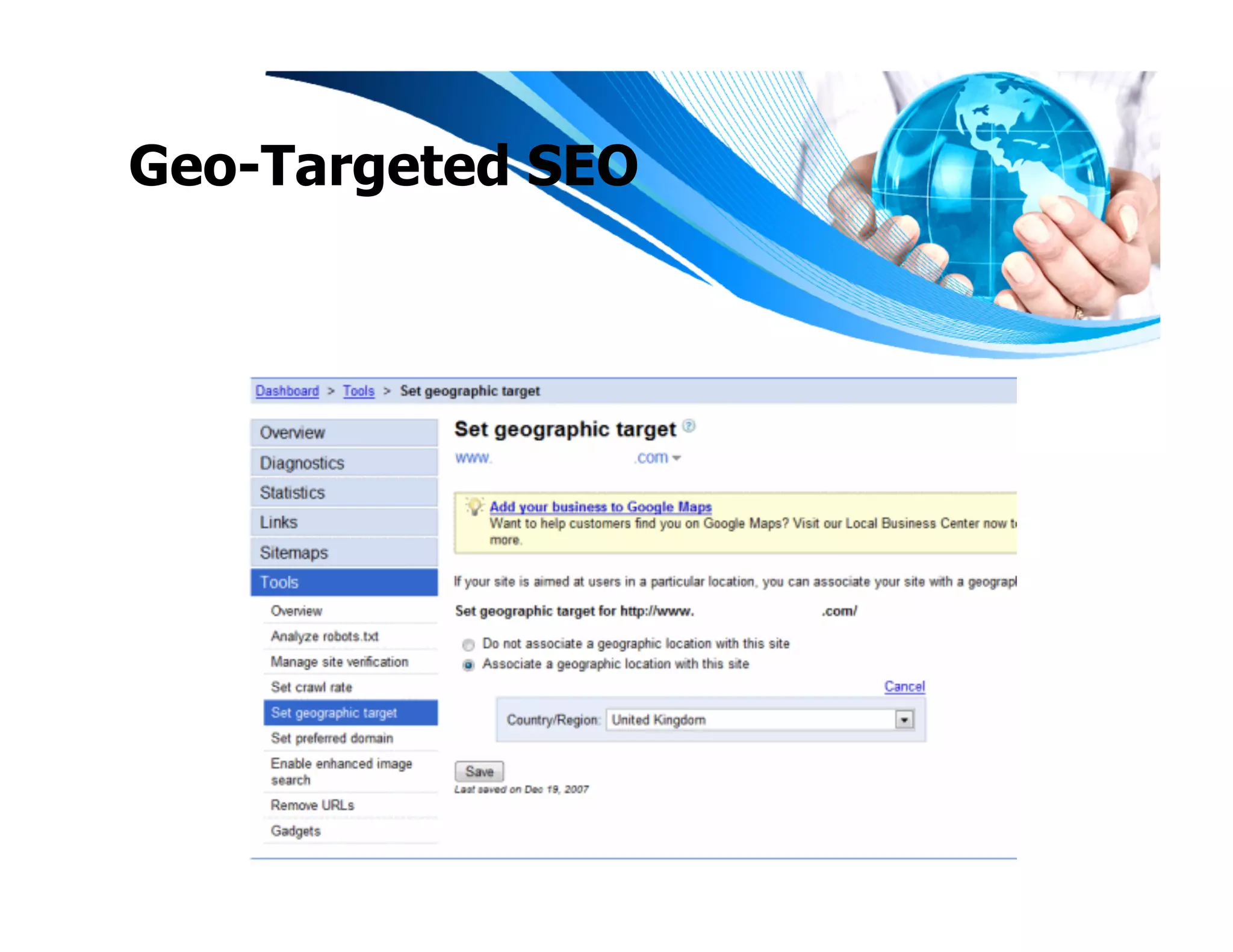 Geo-Targeted SEO
 