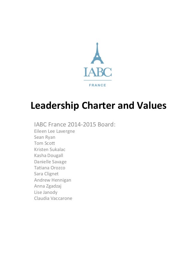 Iabc fr leadership charter and values 20142015